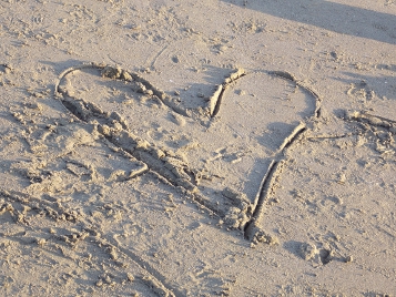 Heart in the sand