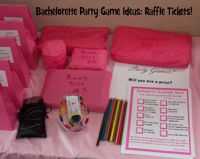 Bachelorette Party Game Ideas: Raffle Tickets! Bachelorette Party Game Ideas: Raffle Tickets!