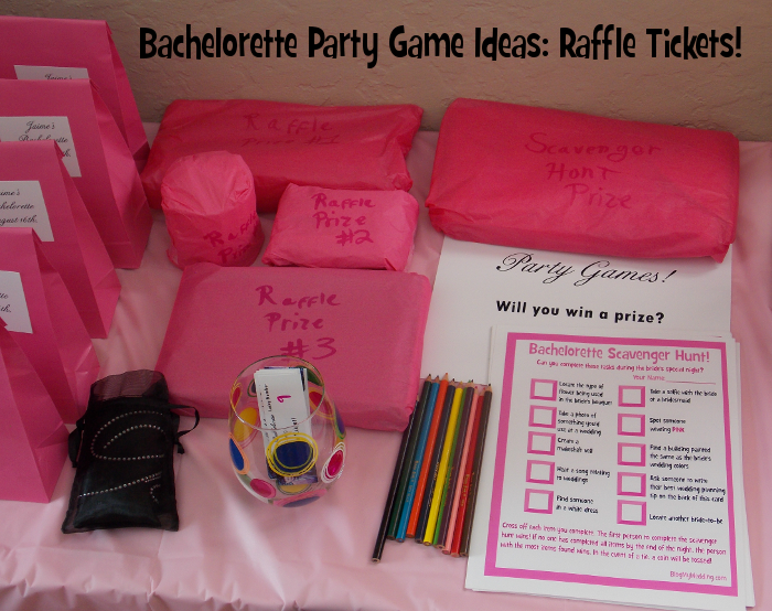 Bachelorette Party Game Ideas: Raffle Tickets!