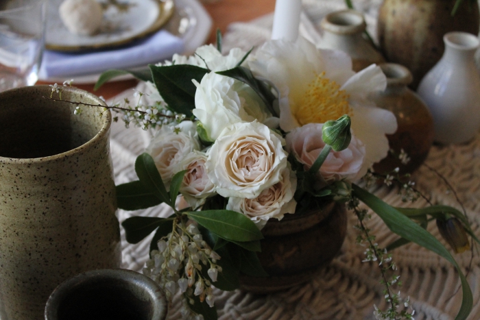 Arrangement in a small vase