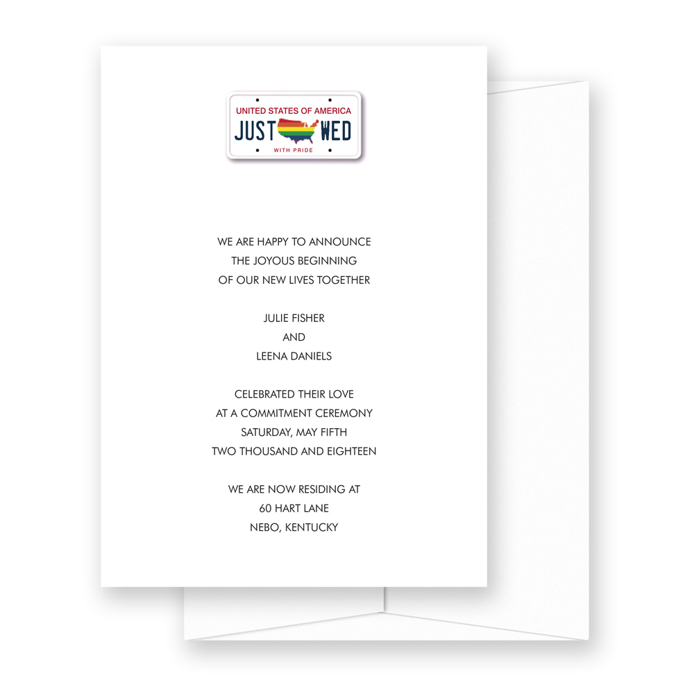 Hitched USA Wedding Invitation Design in Honor of Marriage Equality Hitched USA Wedding Invitation Design in Honor of Marriage Equality